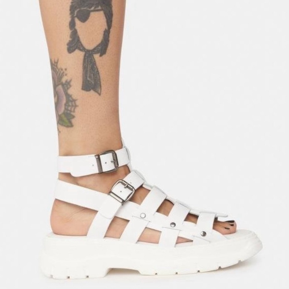 Free People White Gladiator Sandals - Picture 2 of 13
